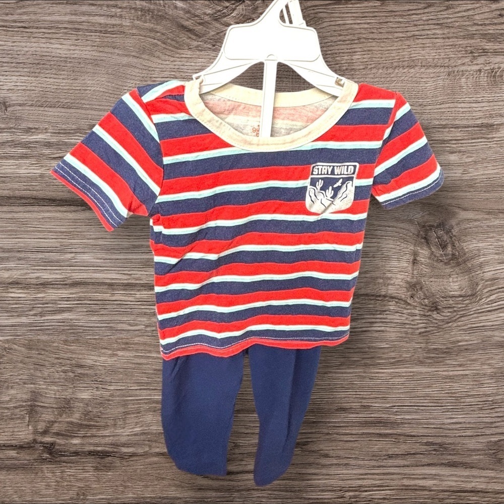 Gumballs 3T Striped “Stay Wild”Toddler Outfit. Good used cndtn.